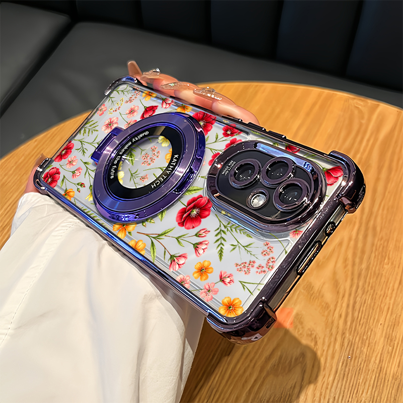 Vivo V40 - 꽃무늬 폰 케이스 (Vivo V70 FE,
