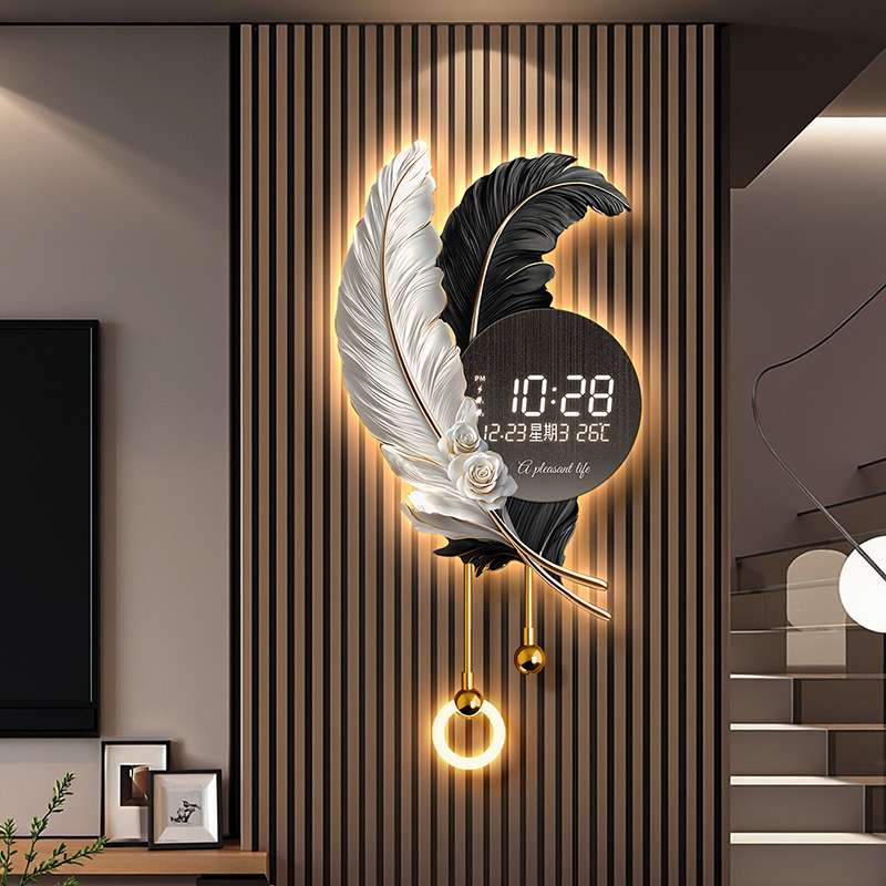 Luxury Lifestyle Living - 중국 스타일 미니멀리스트 벽시계 럭셔리 디자인