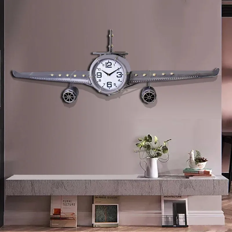 거실 무소음 벽시계 금속 비행기 모양의 창의적인 고급  - Luxury Lifestyle Watches 리뷰 및 가격