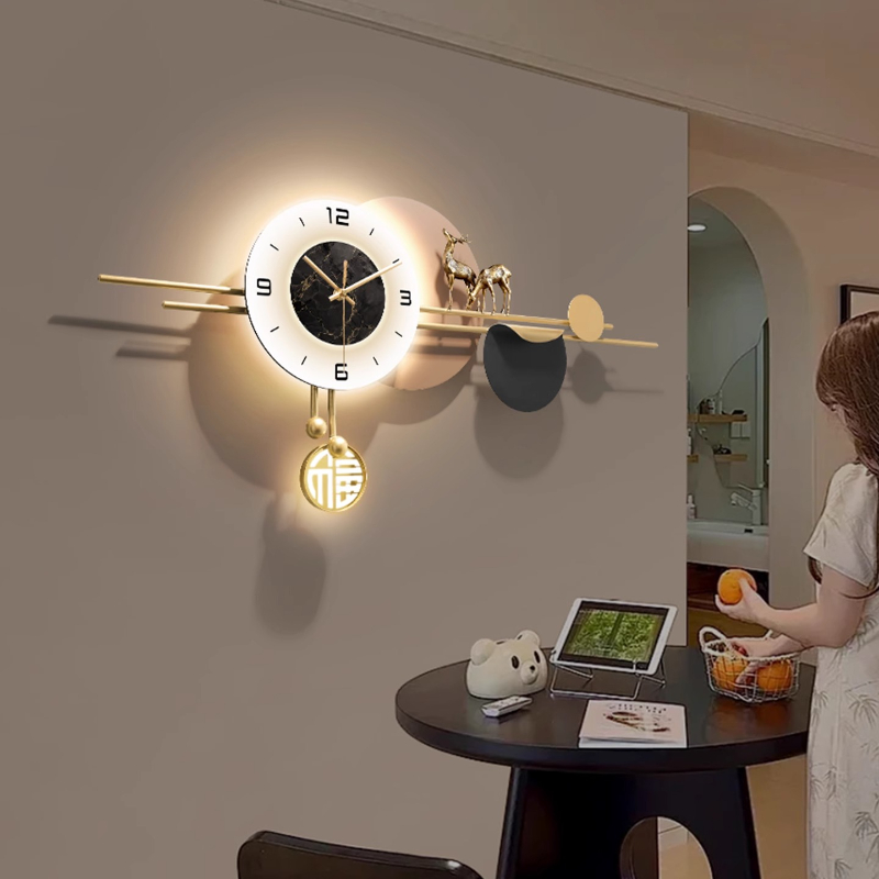 라이트 럭셔리 인테리어 벽시계 Led 럭셔리 현대 미술 - Luxury Lifestyle Living 리뷰 및 가격