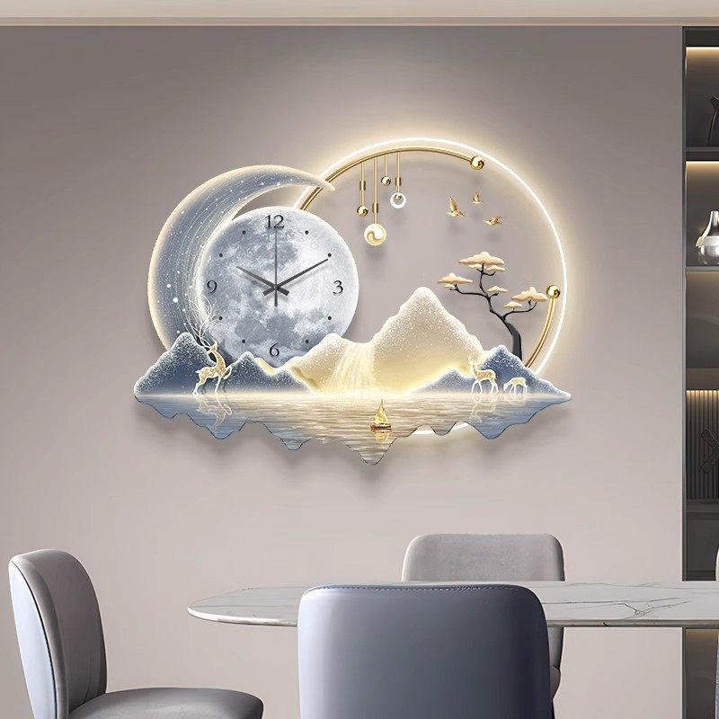 아트 벽화 LED 시계 벽걸이 고급 디자인 미니멀리스트 - Luxury Lifestyle Living 리뷰 및 가격